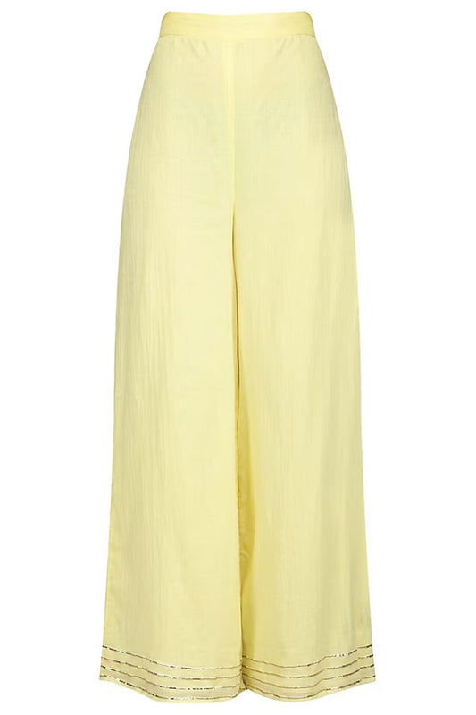 Light yellow anarkali set