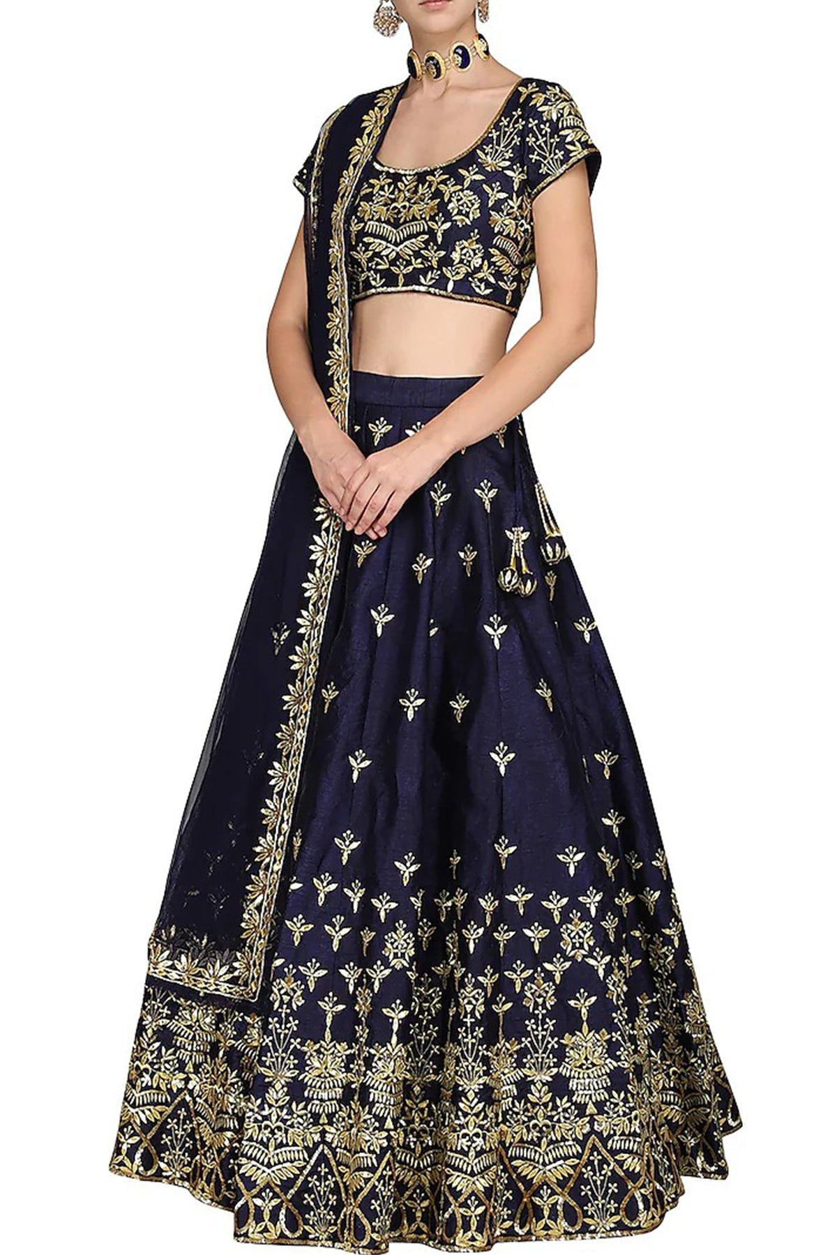 Dark Blue Lehenga Set