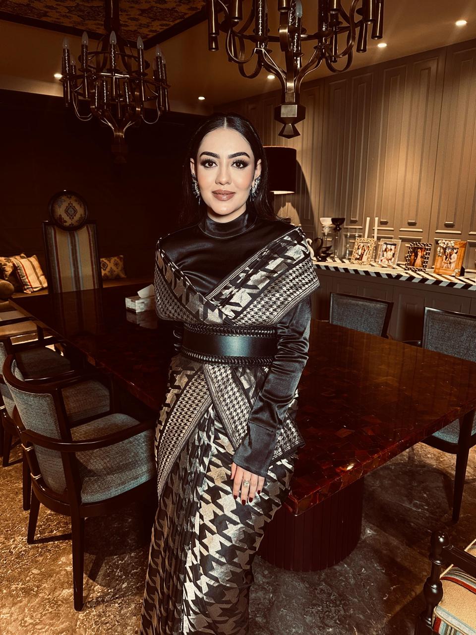 Black Gerum Saree