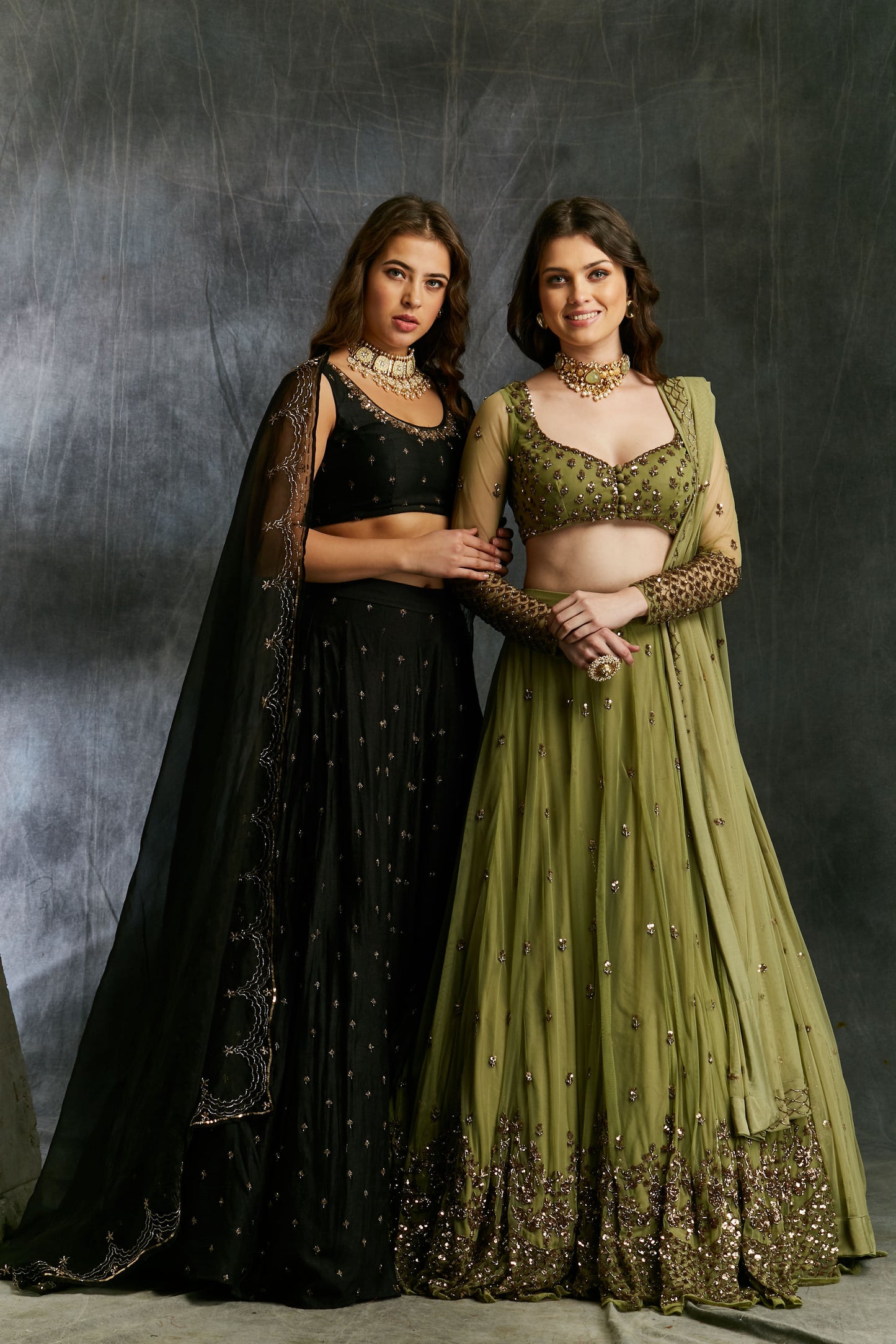 Olive Green Lehenga Set
