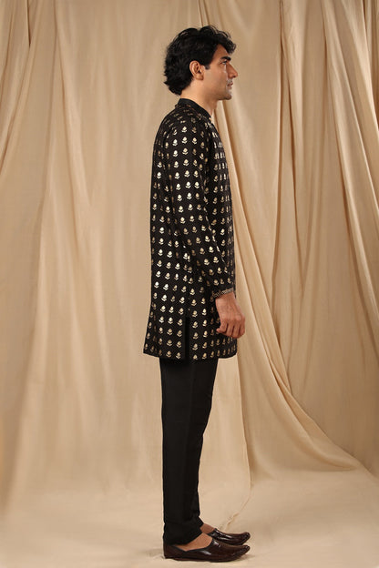 Black Wallflower Kurta Set