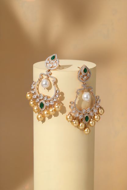 Gold plated ethnic earings