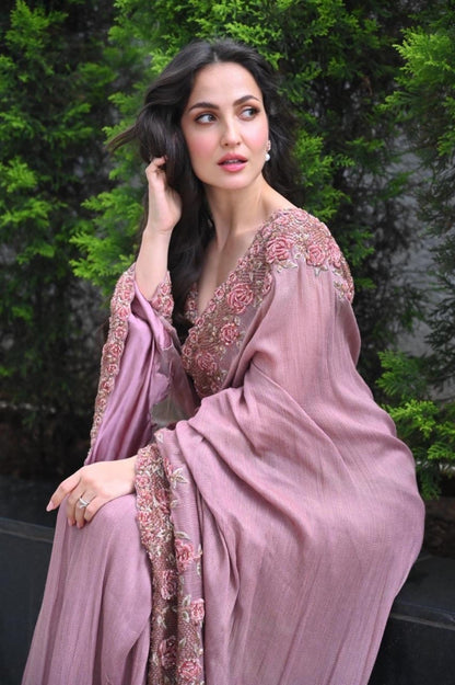 Eli AvrRam In Rose 3D Work Saree