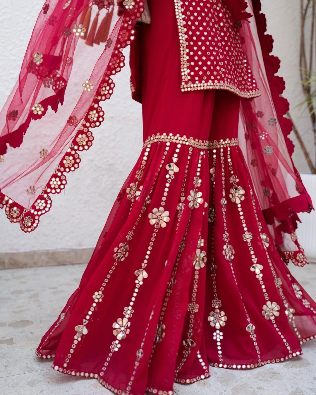 Mellow Wine Sharara Set (ALISHA PEKHA)
