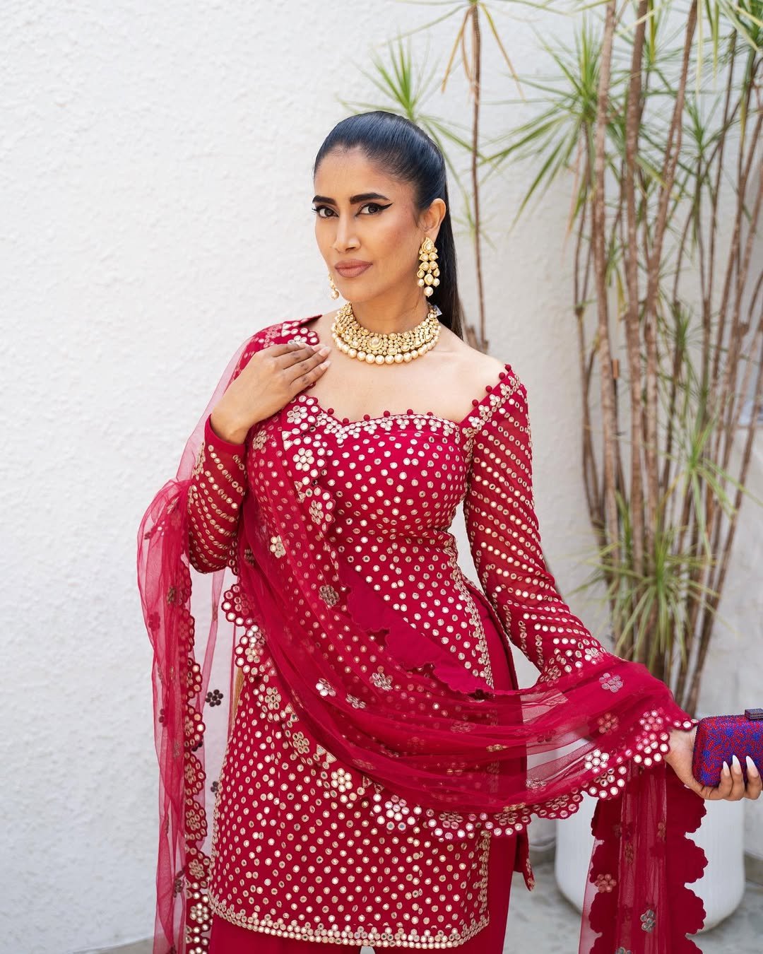 Mellow Wine Sharara Set (ALISHA PEKHA)
