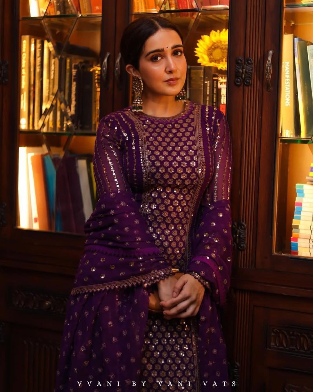 Chand Purple Kurta Palazzo Set (SANJANA BATRA)