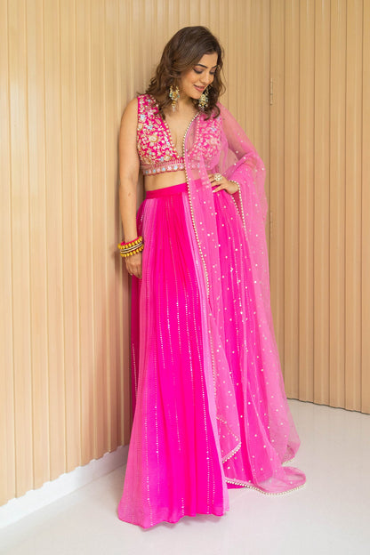 Nisha Aggarwal in Ombre Meadow Set