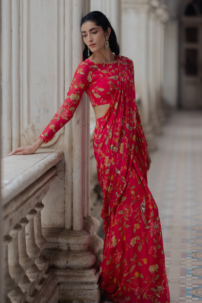 Alia Bhatt in the ALAIA SAREE SET