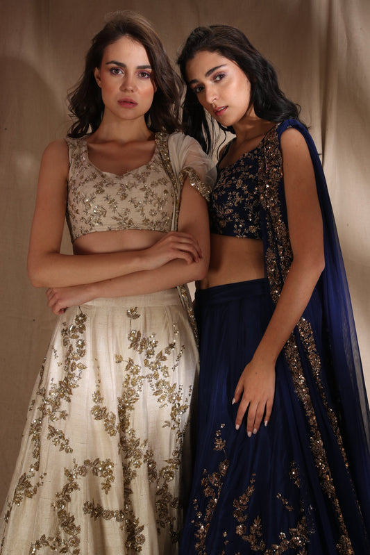 Ivory And Gold Lehenga