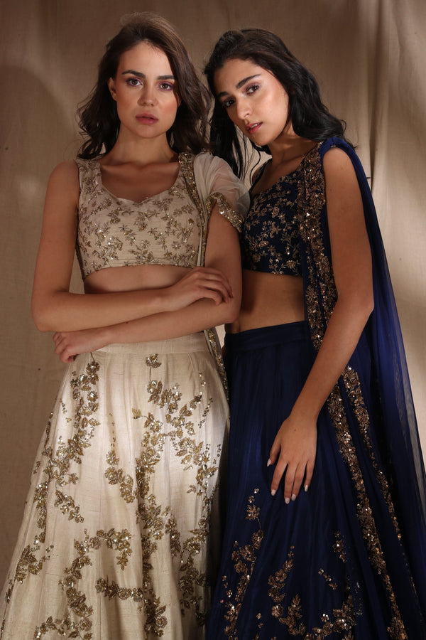 Ivory And Gold Lehenga