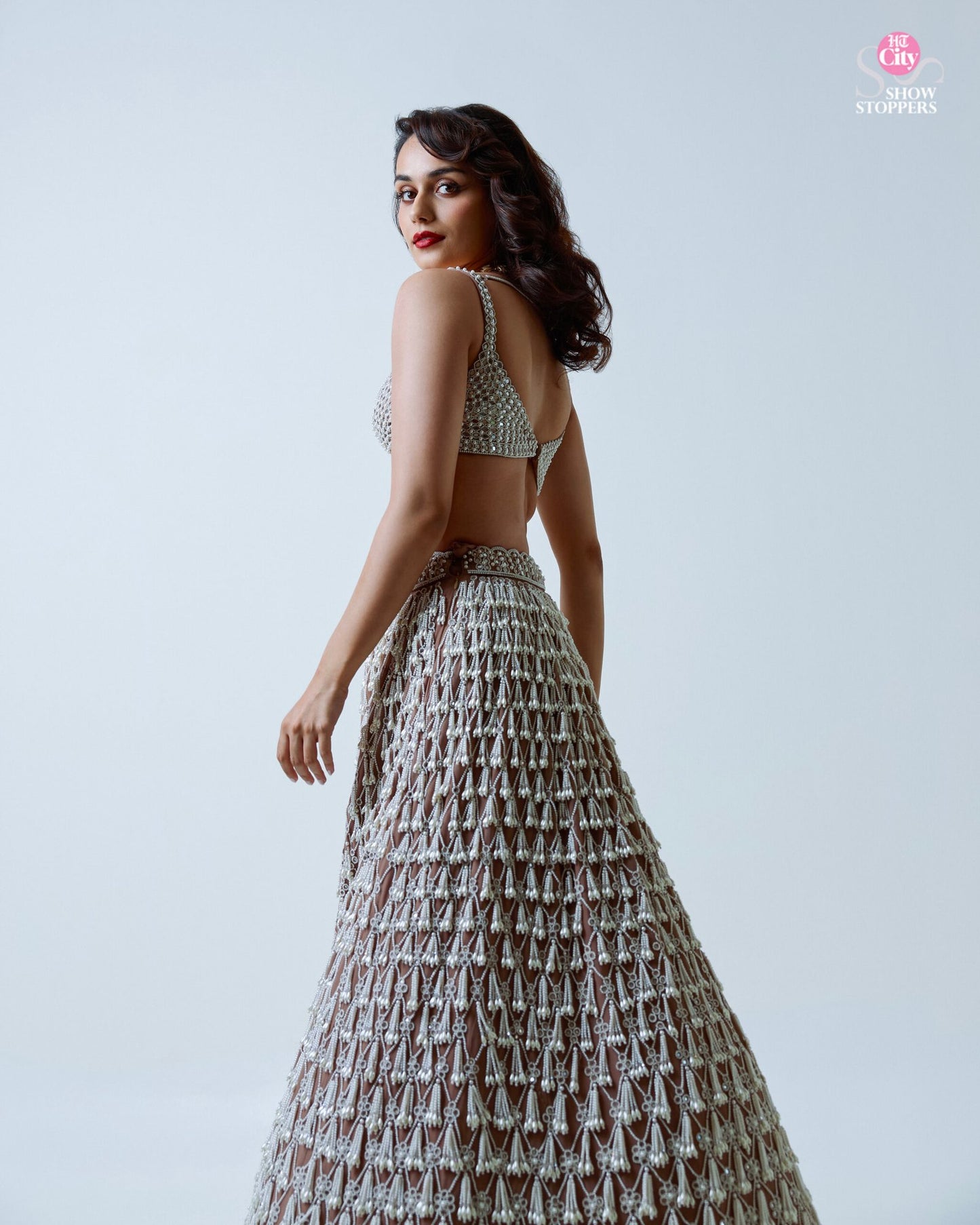 MANUSHI CHILLAR IN PEARL DROP LEHENGA SET
