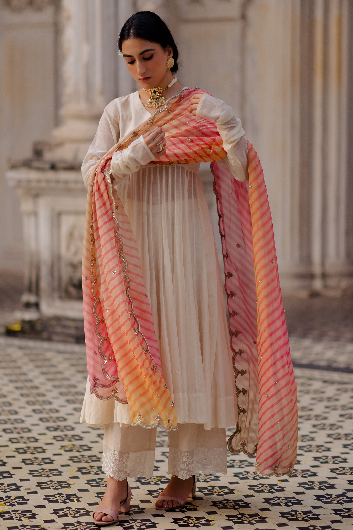 MISS MALINI IN THE FIZA ANARKALI SET