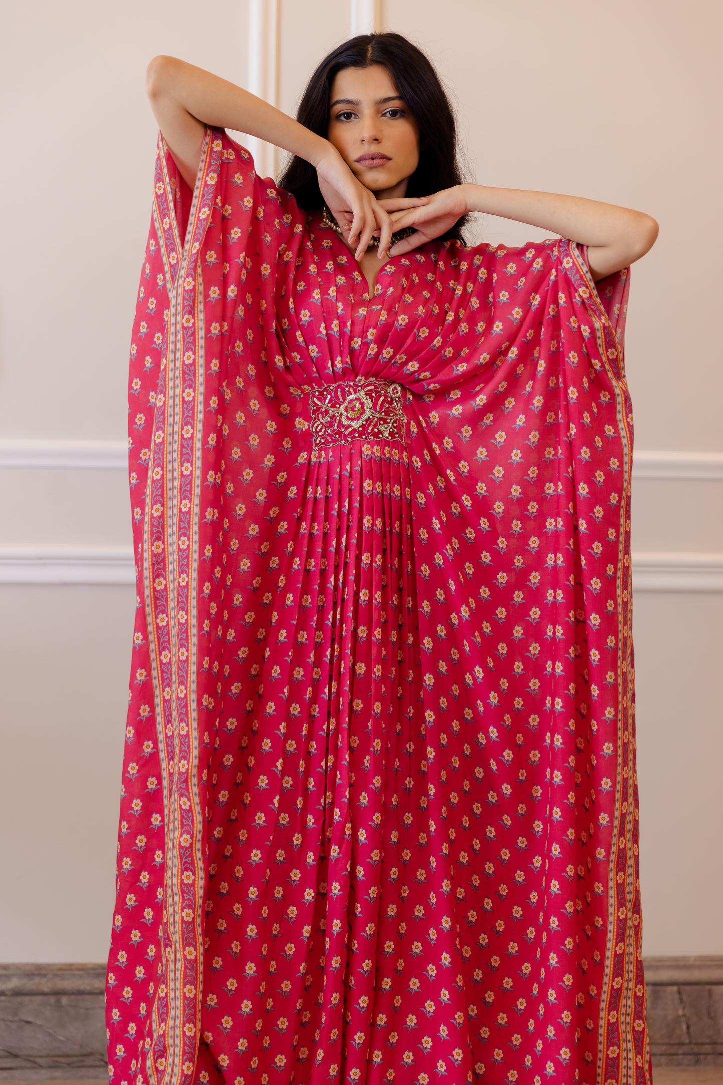 HAZEL KAFTAN – RANI PINK BUTTI