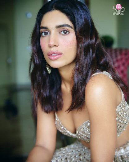BHUMI PEDNEKAR IN JUGMUG MIRROR LEHENGA SET
