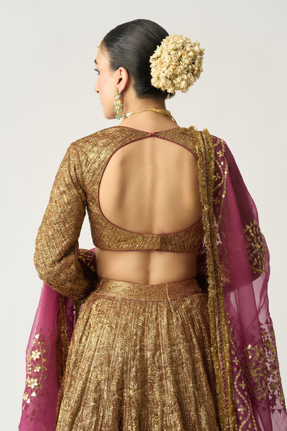 Ira Mehroon Lehenga Set