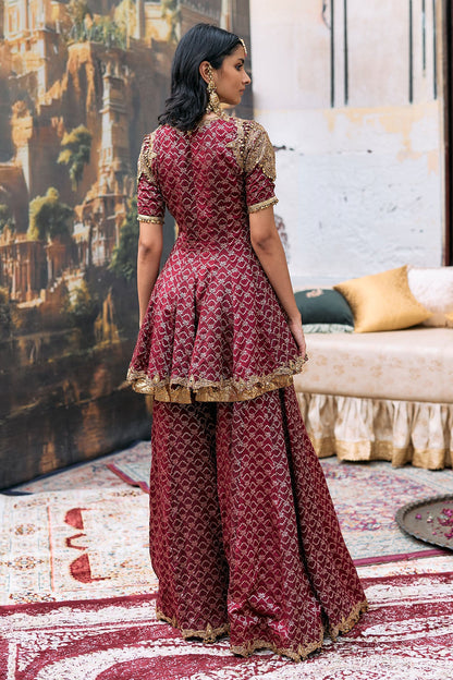 Vedi Peplum Sharara Set