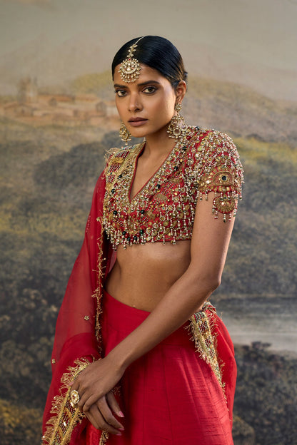 Lalima Jadau Lehenga Set