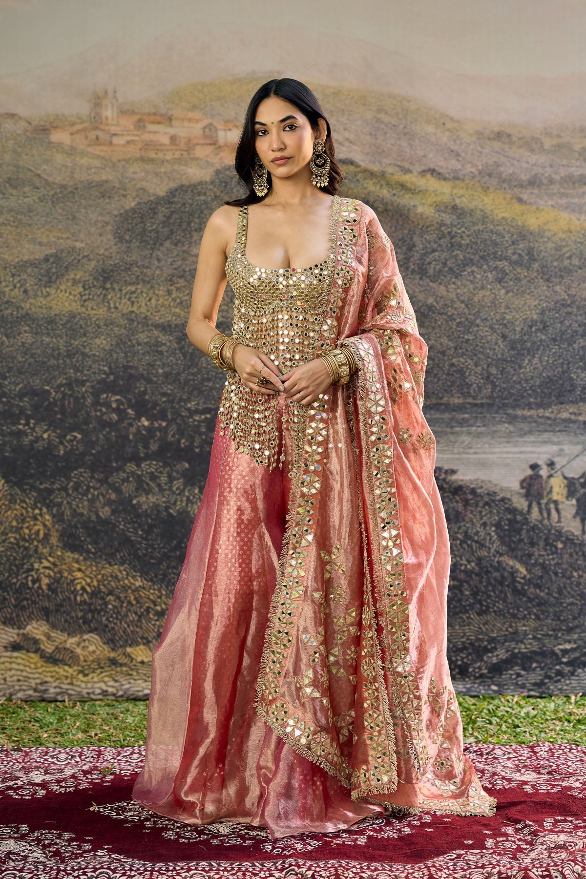 Gulbahar Mirror Sharara Set