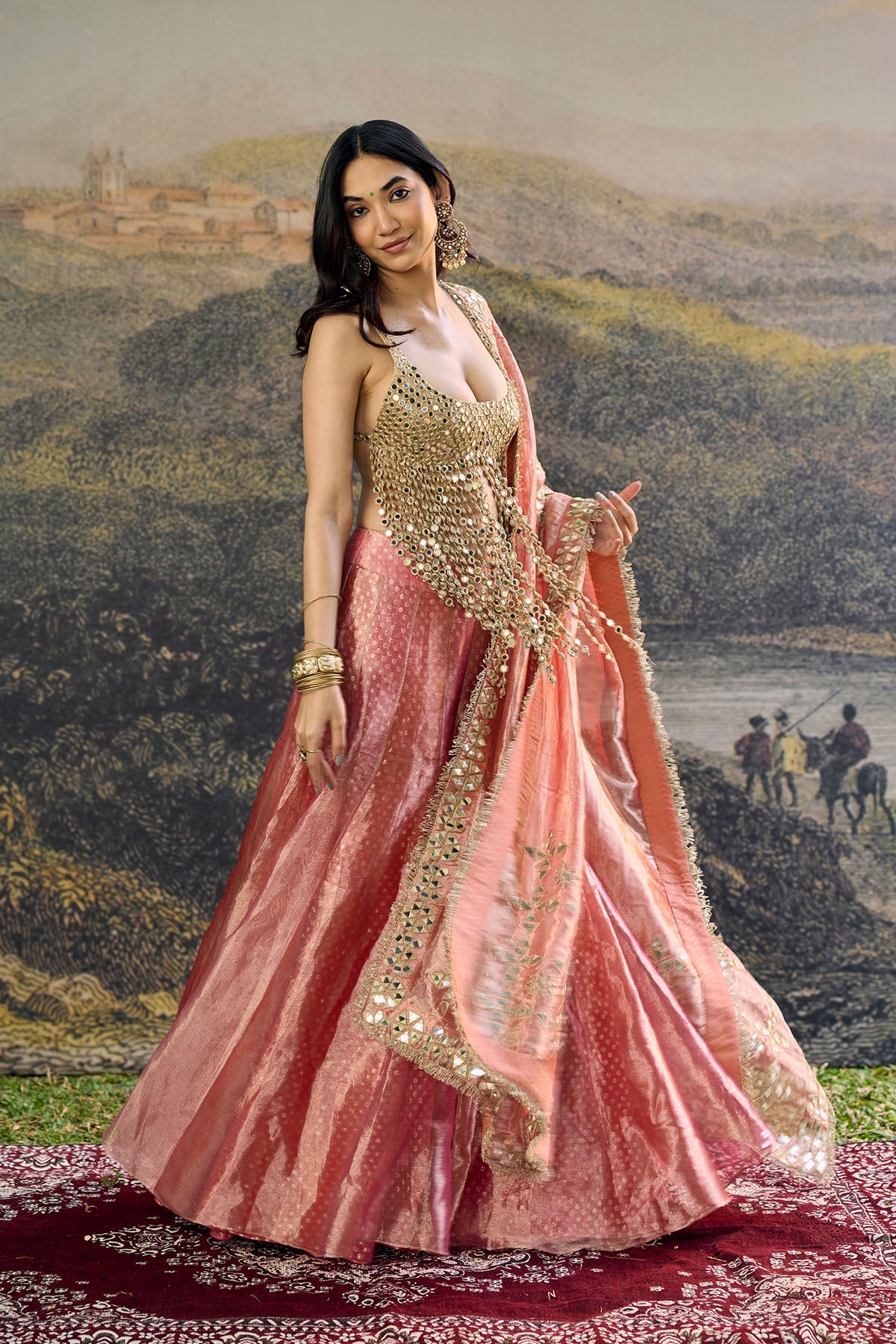 Gulbahar Mirror Sharara Set