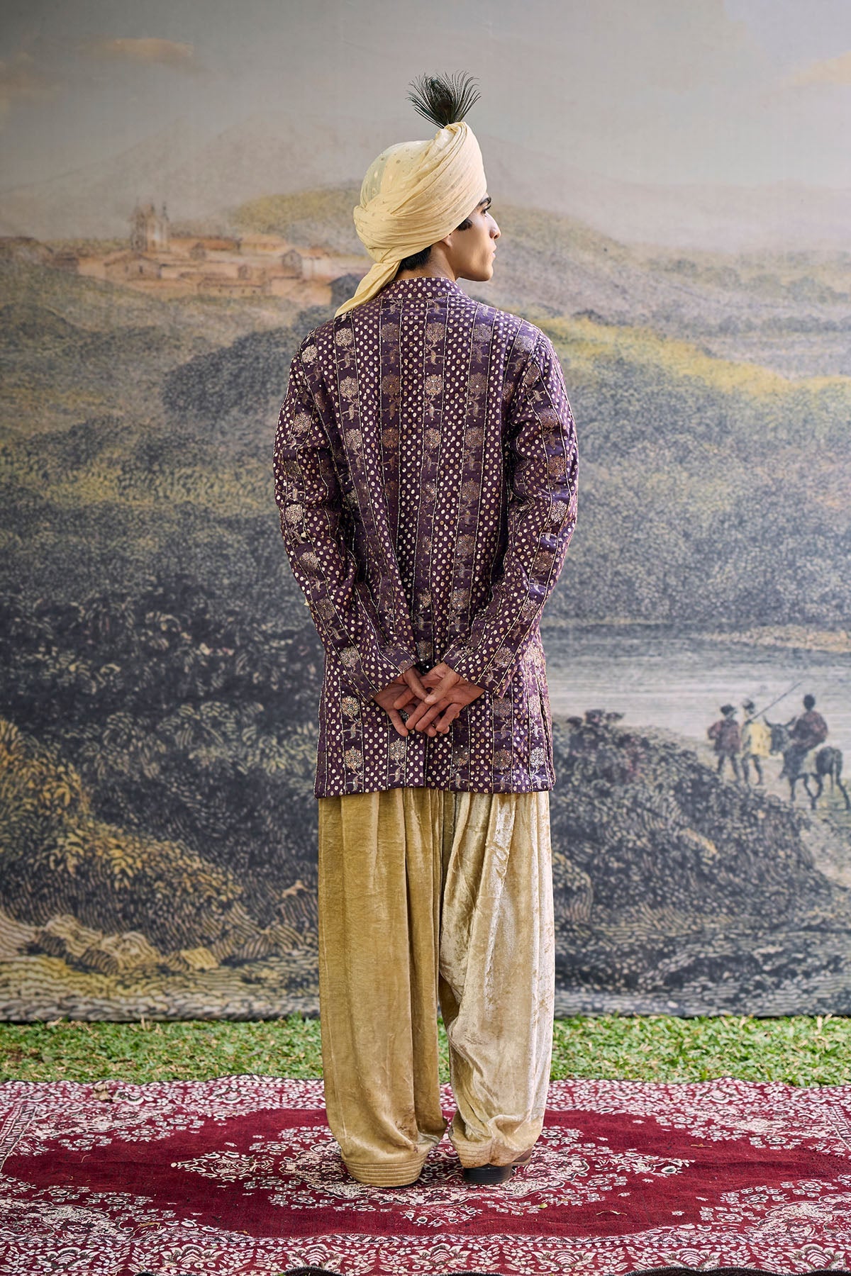 Baijanti Brocade Kurta Set