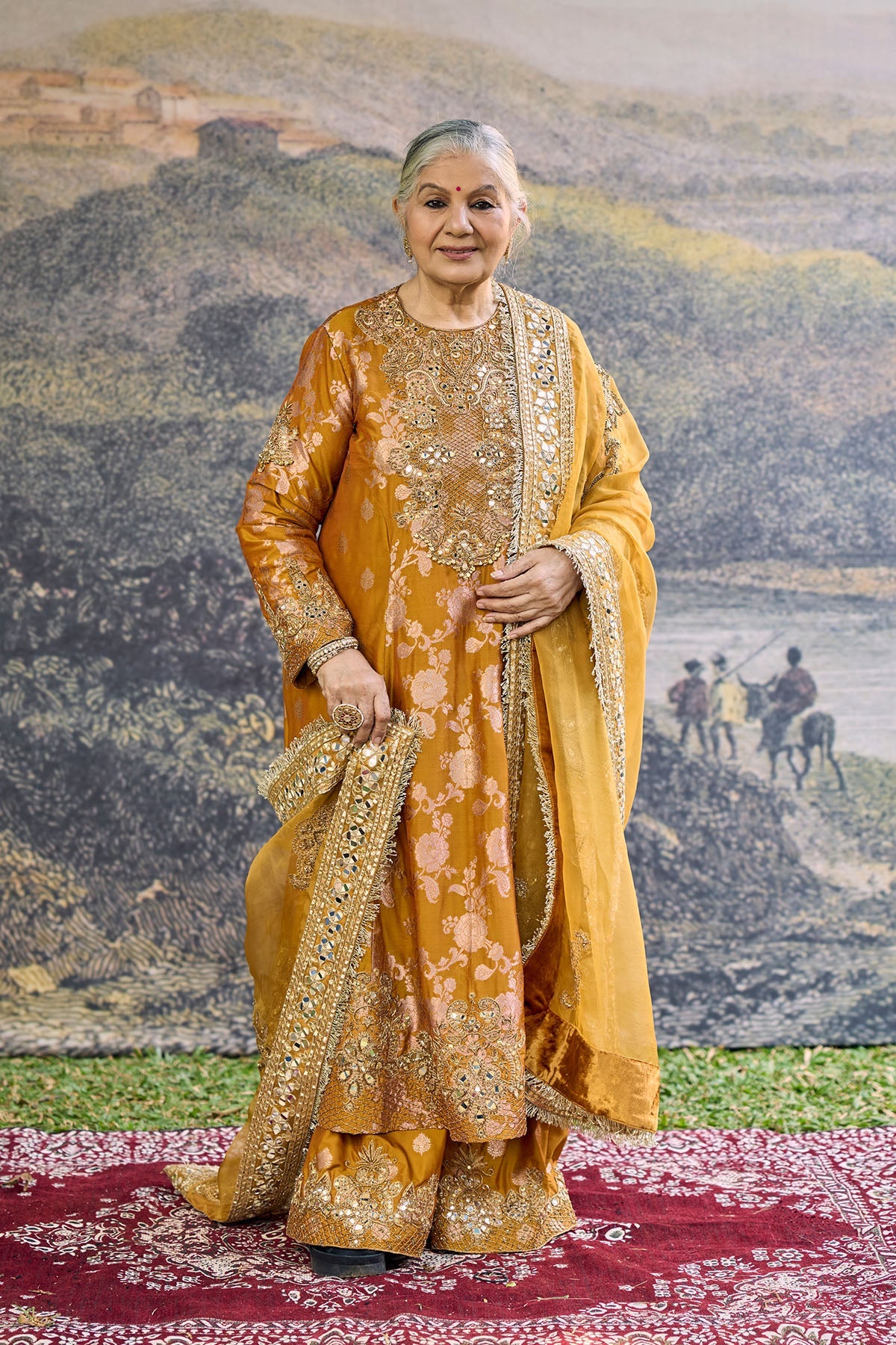 Sunehri Zari Sharara Set