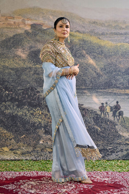 NEELAMBARI SAREE SET