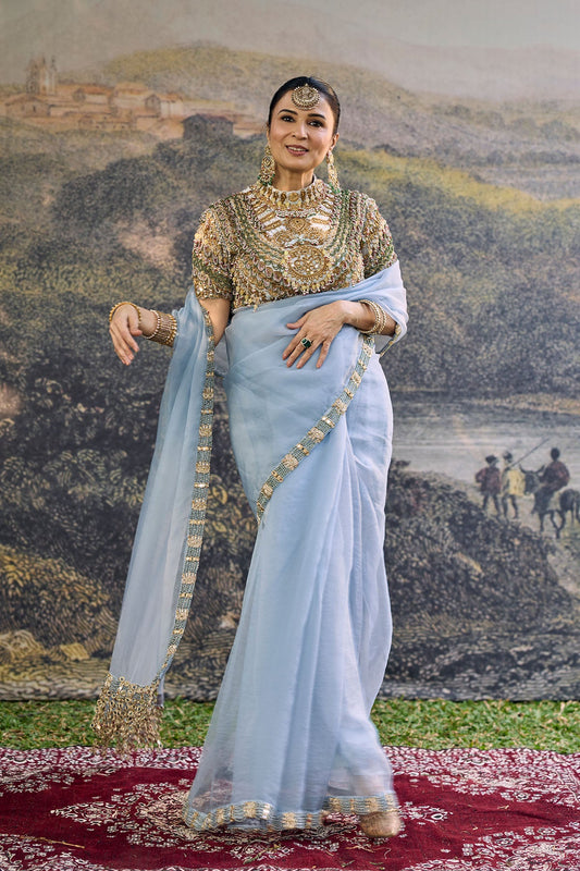NEELAMBARI SAREE SET