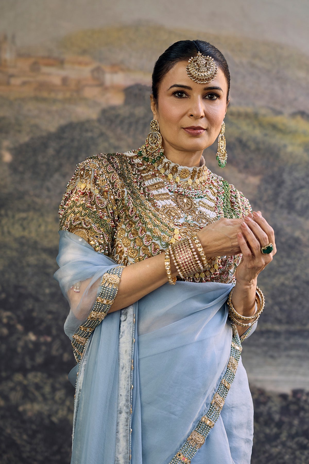NEELAMBARI SAREE SET