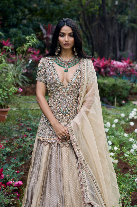 Noor-e-Zar Jadau Lehenga Set