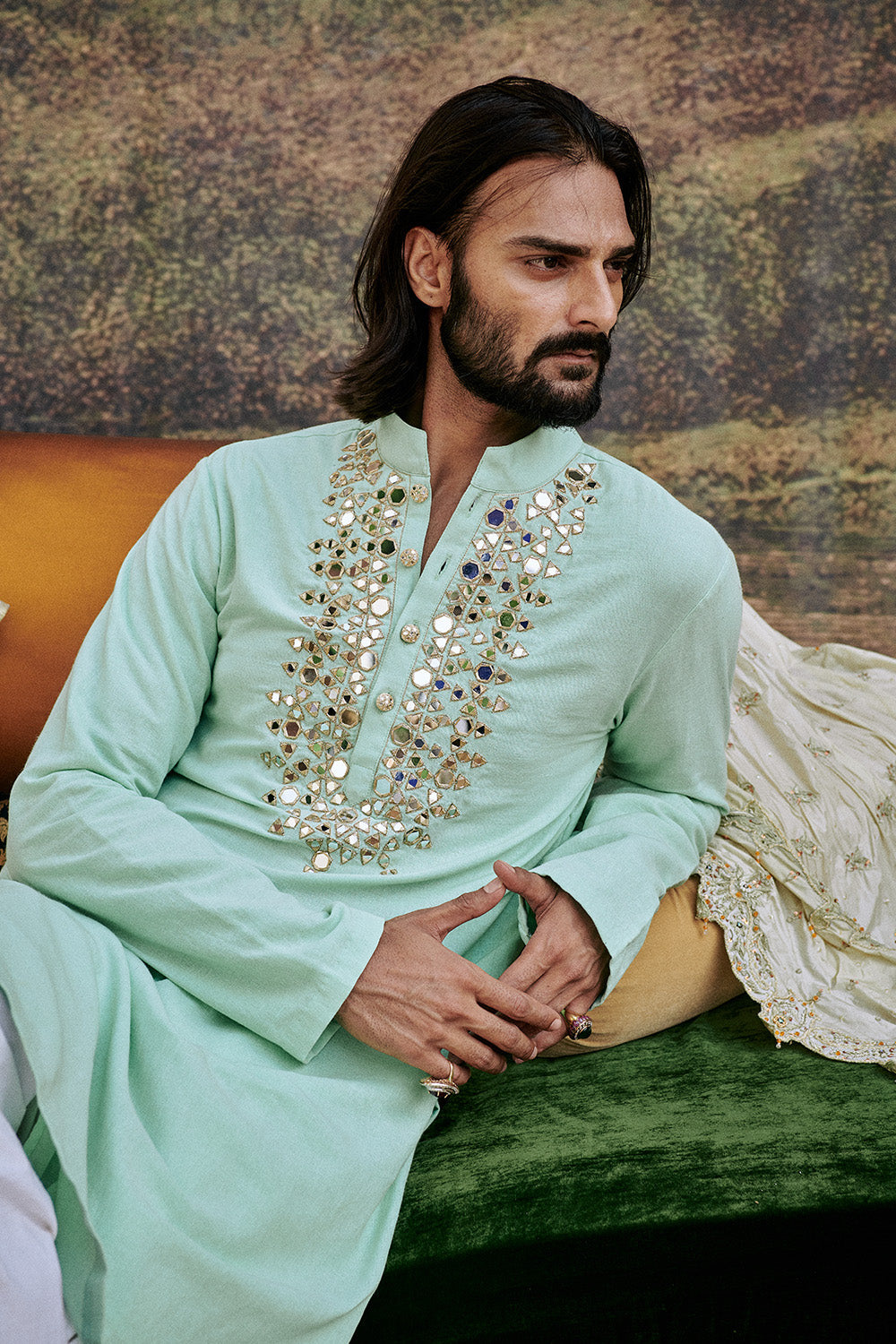Aasmani Rag Aasmani Kurta Set - paarostore