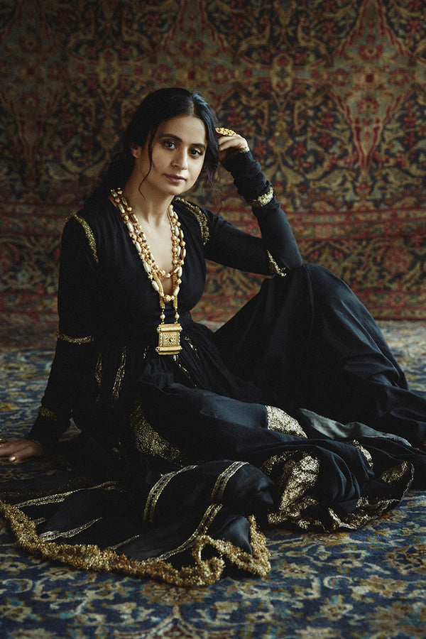 Rasika Duggal in Saanjh Angrakha set