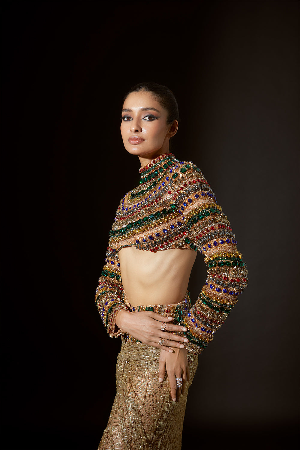 Pharaoh'S Finery Embellished Crystal Top Skirt