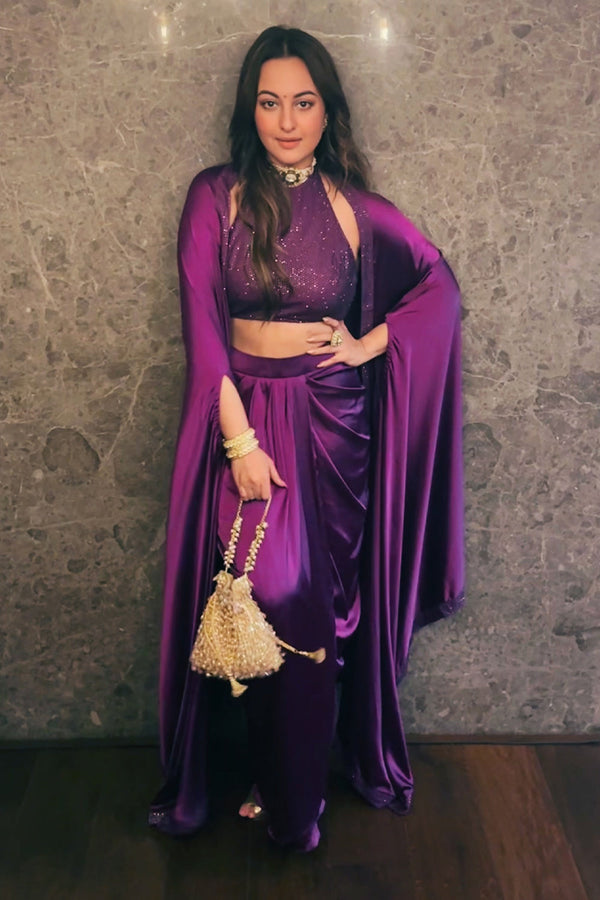 Sonakshi Sinha in Violeta Cape Set