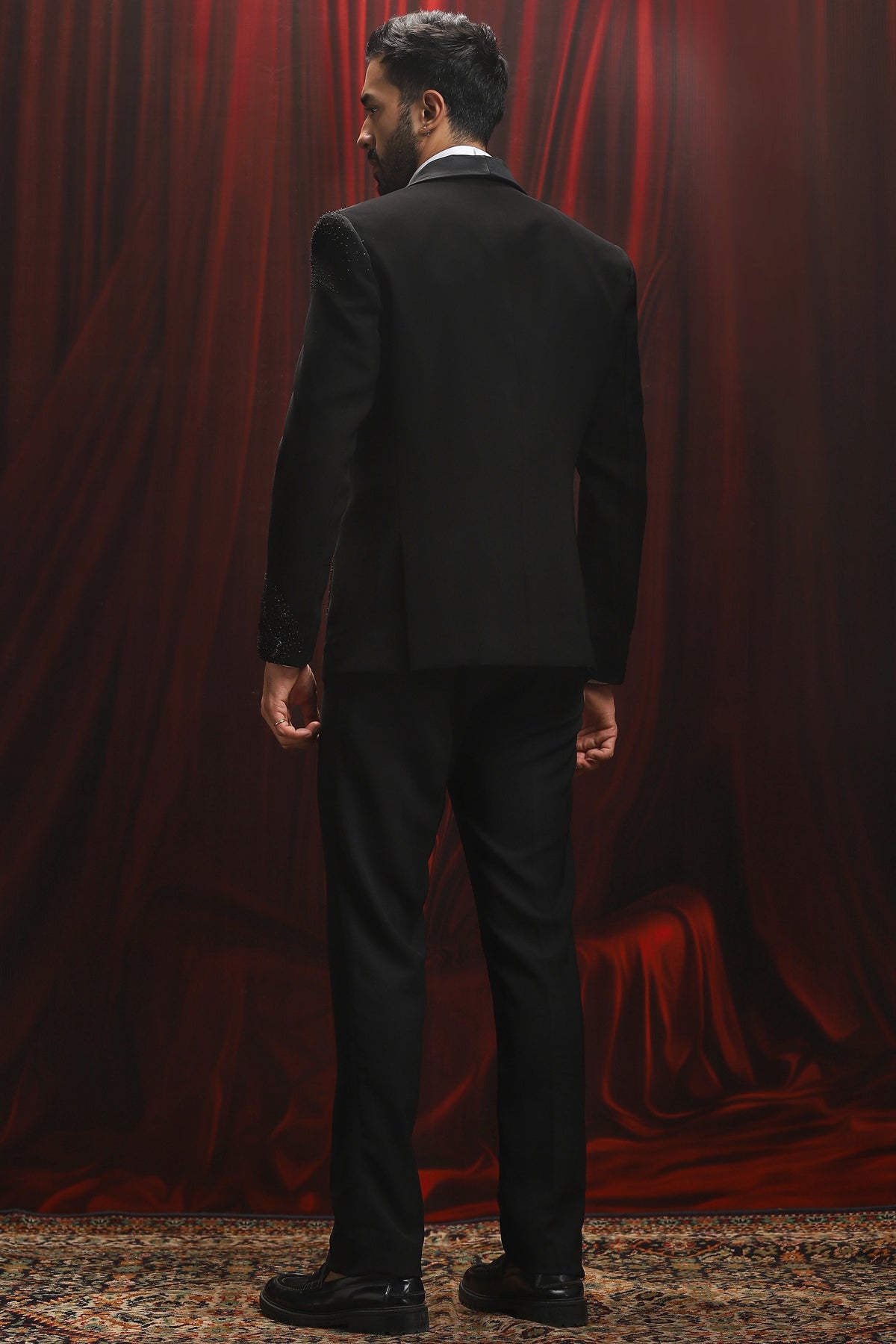 Stellar Galaxy Embroidered Tuxedo Set