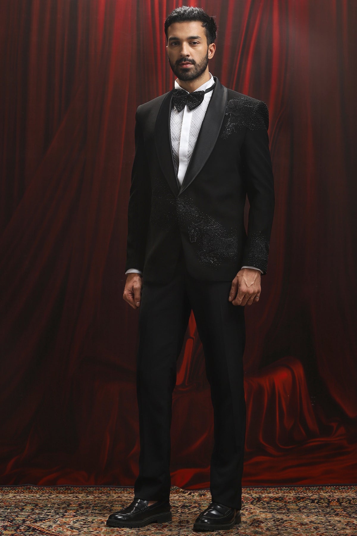 Stellar Galaxy Embroidered Tuxedo Set