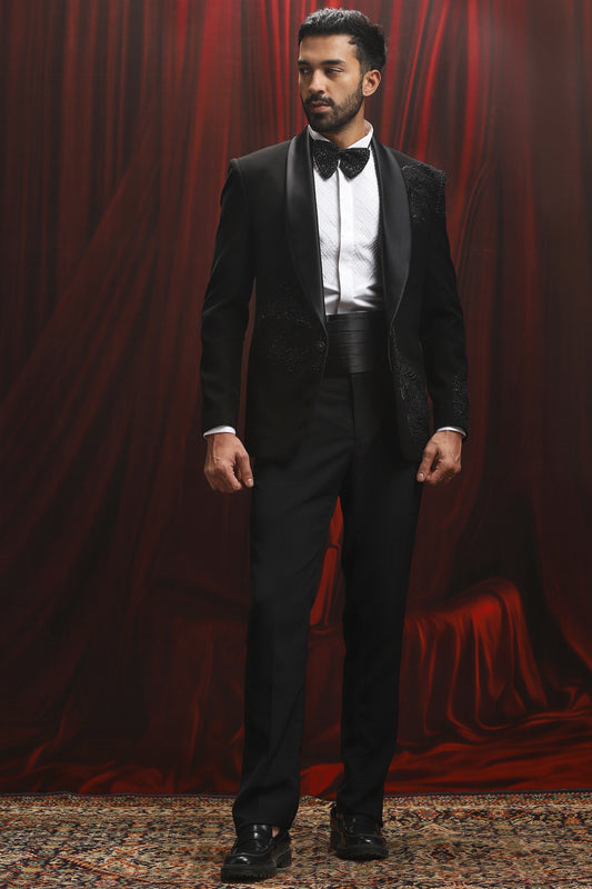 Stellar Galaxy Embroidered Tuxedo Set