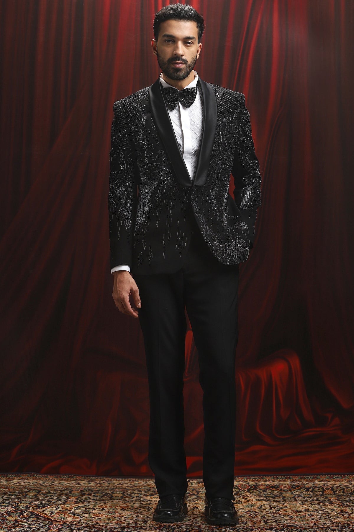 Astral Constellation Embroidered Tuxedo Set