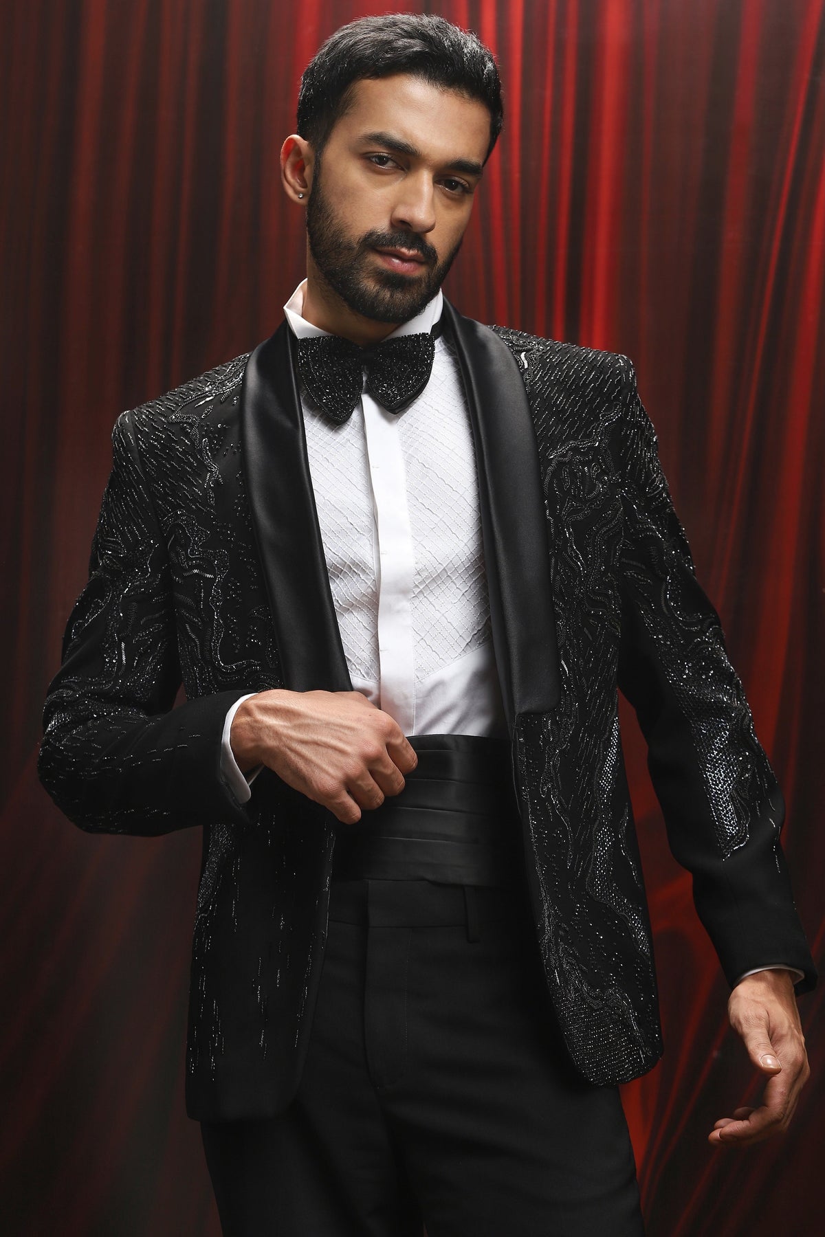 Astral Constellation Embroidered Tuxedo Set