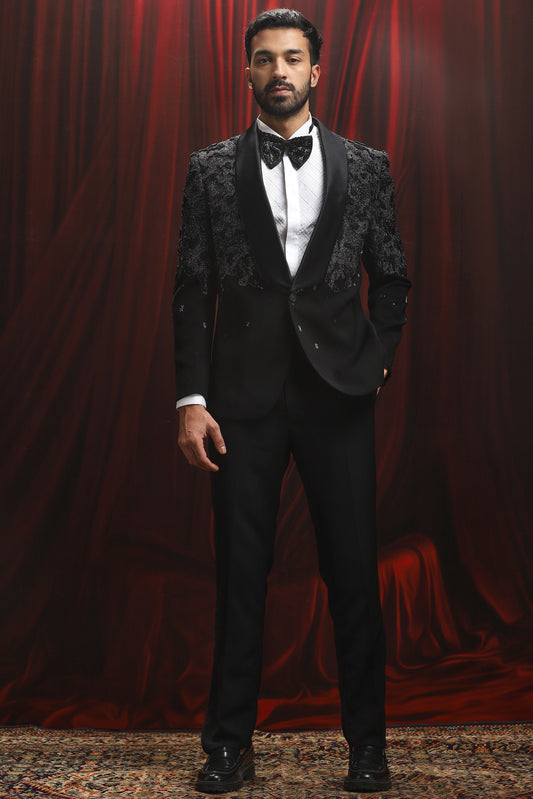 Inferno Midnight Embroidered Tuxedo Set