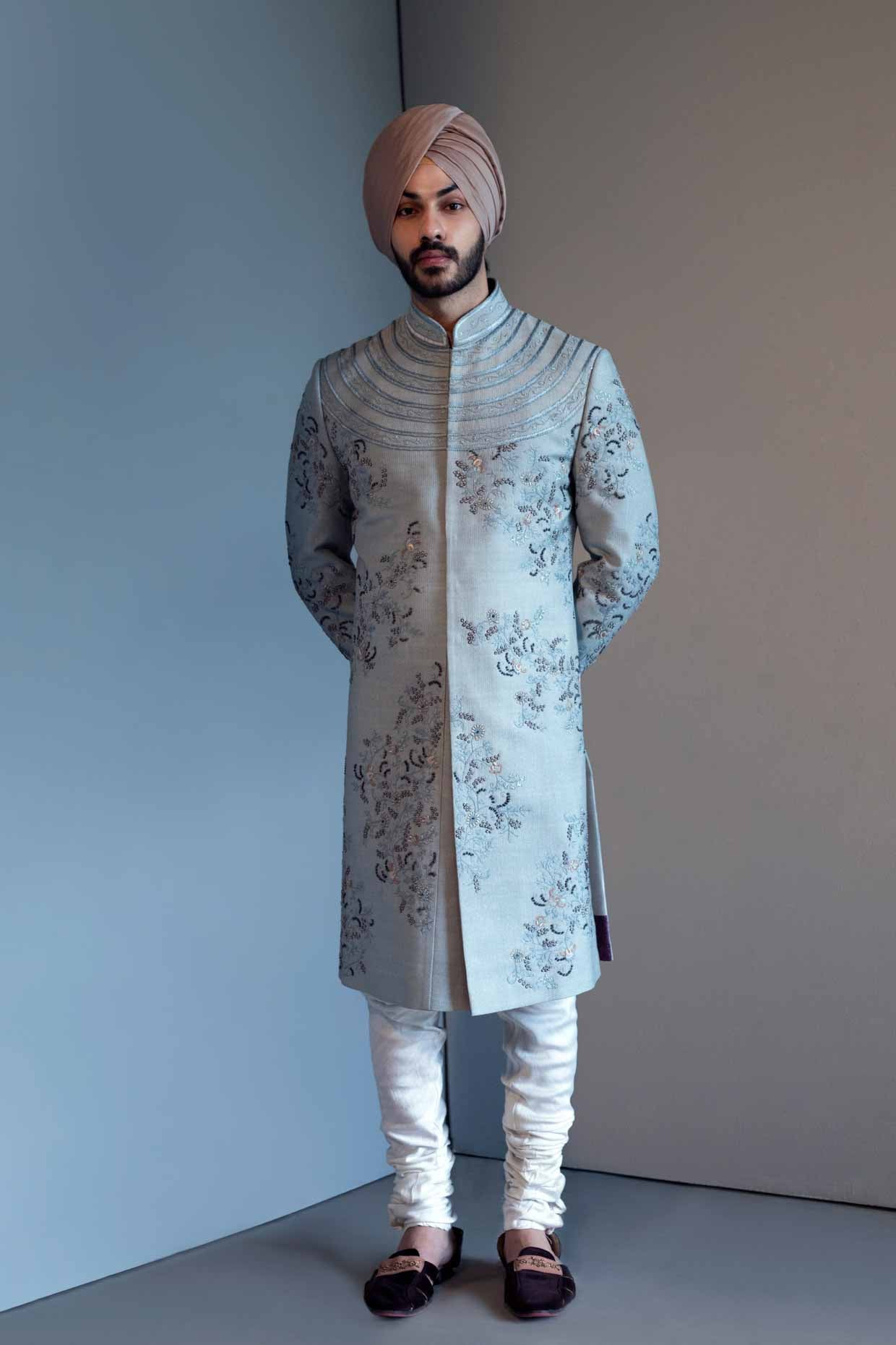 Ice Blue Sherwani