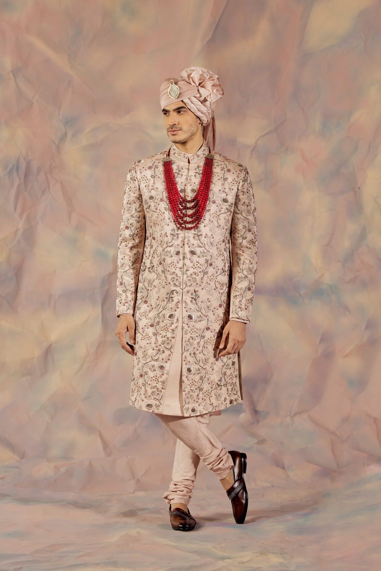 Blush Pink Sherwani Set