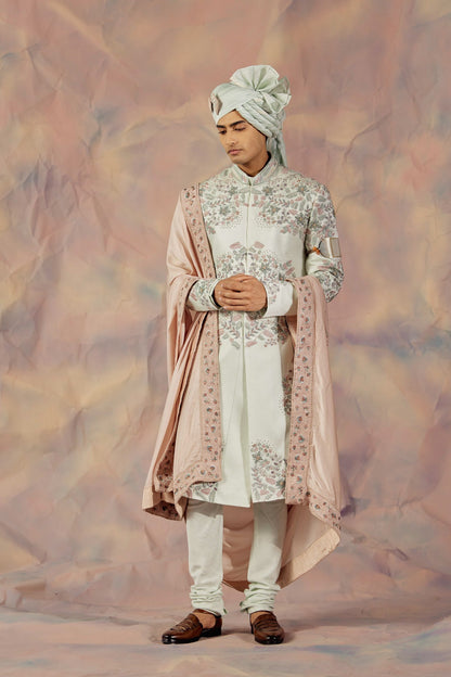 Hazy Blue Sherwani Set