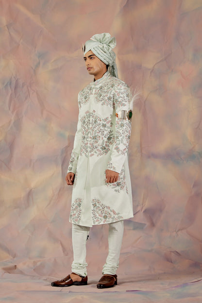 Hazy Blue Sherwani Set