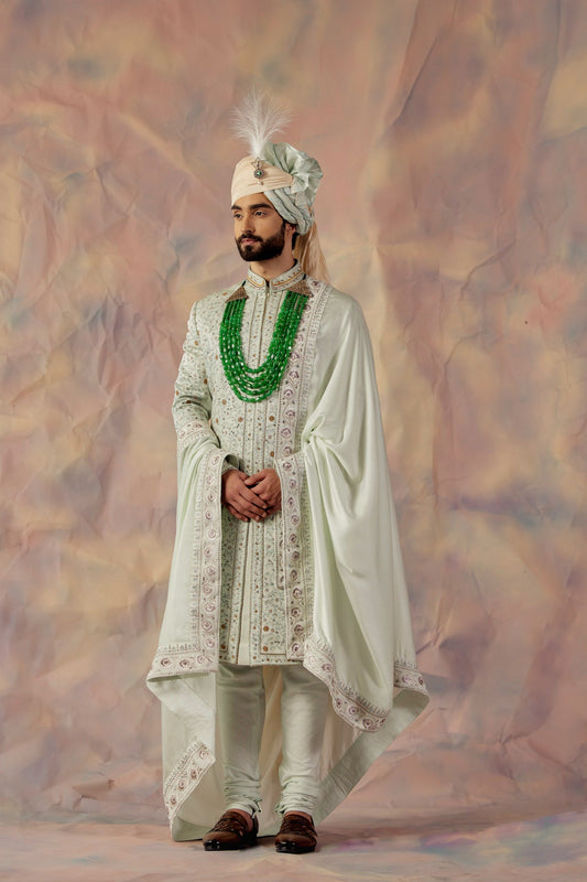 The Blue Momentum Sherwani Set