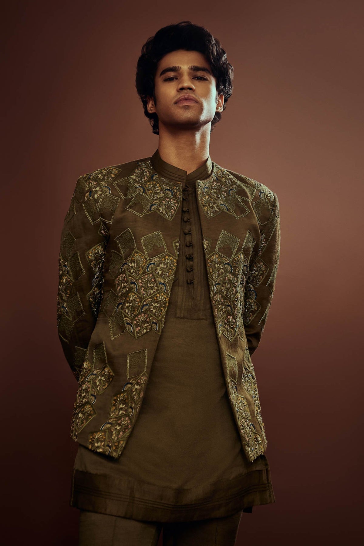 Babil Khan in The Olives Short Jacket Set