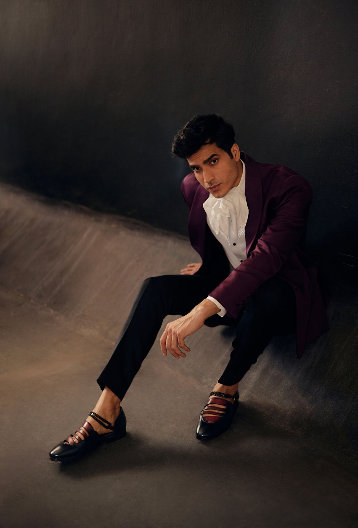 Coral Wine Tux