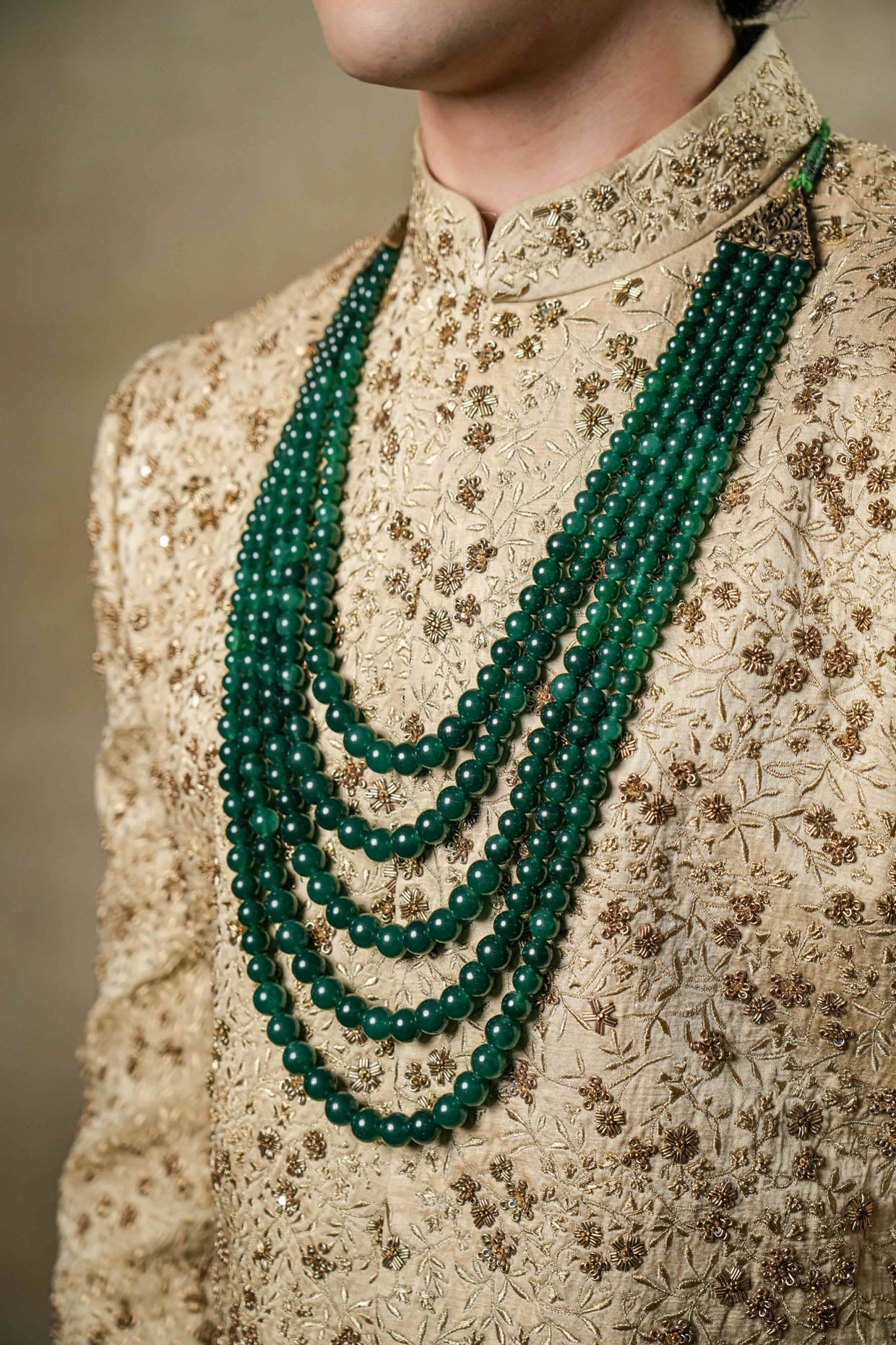 Layered Emereld Mala