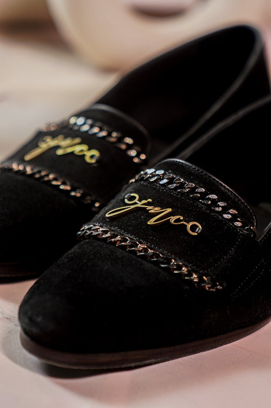 Black Chain Loafers