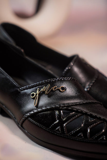 Black Braided Loafers