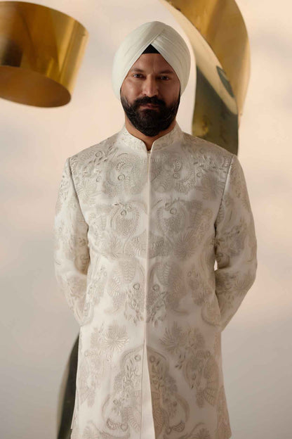 Mother of Pearl Long Bandhgala Set